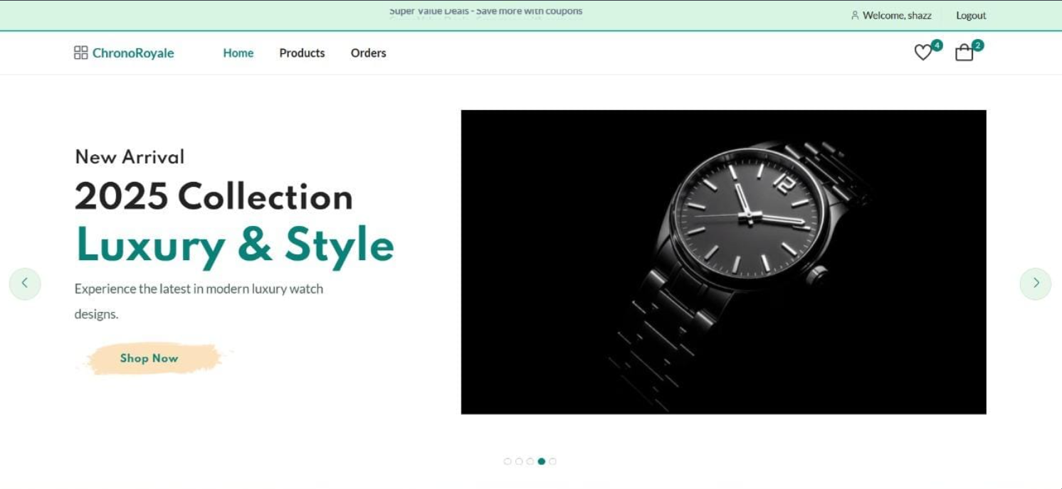Chrono Royale E-Commerce Platform